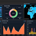 **Network Traffic Analysis Dashboard:** "A modern network security dashboard visualizing deep packet inspection data, showing network traffic patterns and potential anomalies. Focus on clear charts, graphs, and color-coded alerts. Style: Clean, professional, data-driven."