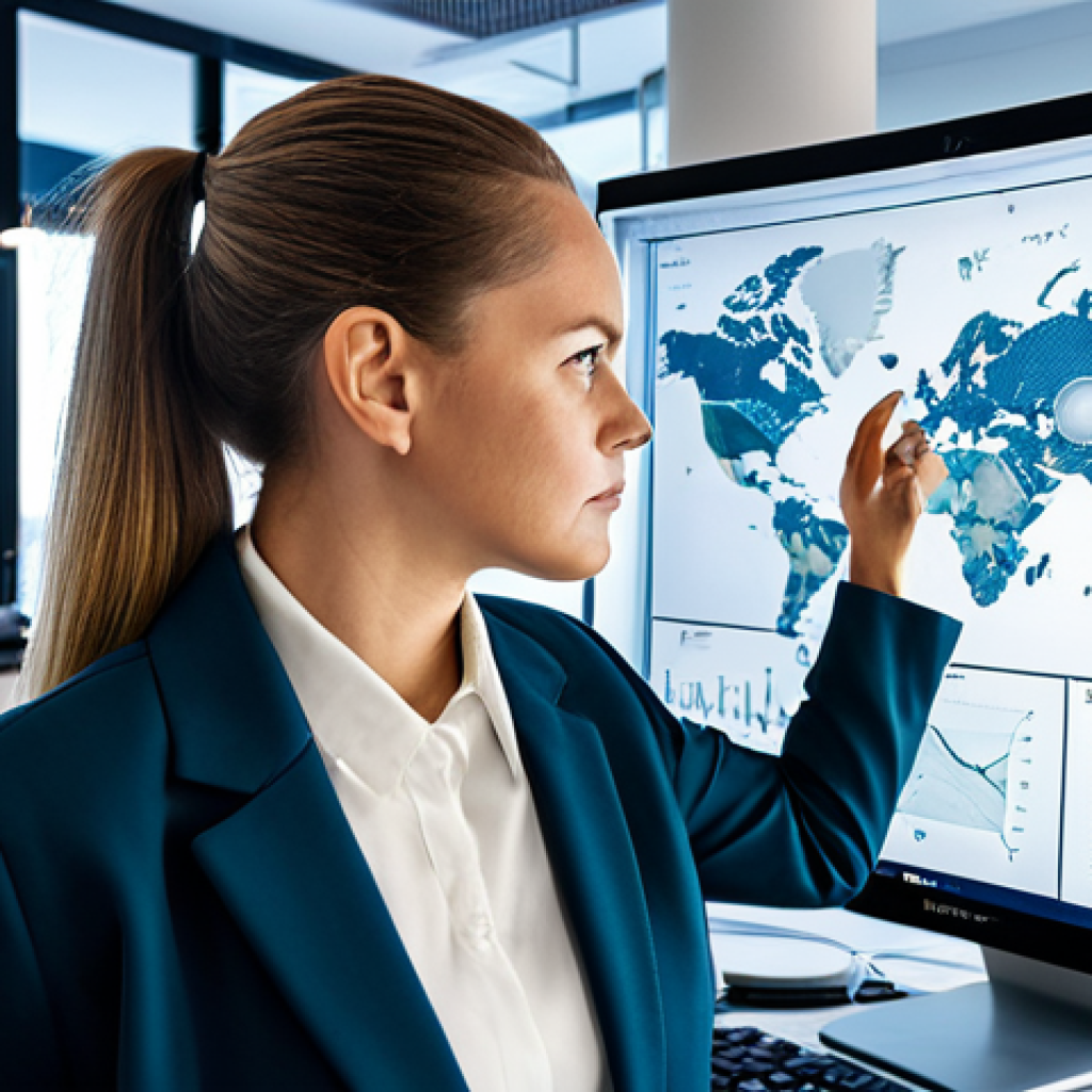 **
"A cybersecurity analyst working at a brightly lit, modern office in Stockholm, Sweden. She is wearing professional attire: a tailored blazer and slacks. She is focused on a screen displaying complex network diagrams and security alerts. The scene depicts a sense of vigilance and expertise. Safe for work, appropriate content, fully clothed, professional, perfect anatomy, correct proportions, natural pose, well-formed hands, proper finger count, natural body proportions, high quality."
**