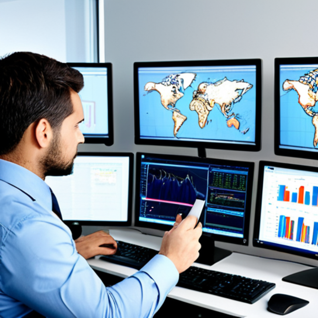 **

"A network security professional, fully clothed in business attire, analyzing a real-time network traffic monitoring dashboard in a brightly lit office, multiple monitors displaying data visualizations, safe for work, appropriate content, professional, perfect anatomy, correct proportions, well-formed hands, natural pose, high quality."

**