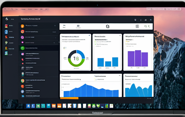 네트워크 보안 모니터링 도구의 사용성 평가 - User-Friendly Dashboard**
A clear and concise network security dashboard, displayed on a laptop scr...