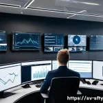 Home 21 네트워크 보안 모니터링 도구의 가시성 향상 기술 - A high-tech network security operations center in Stockholm, with a diverse team of Swedish cybersec...